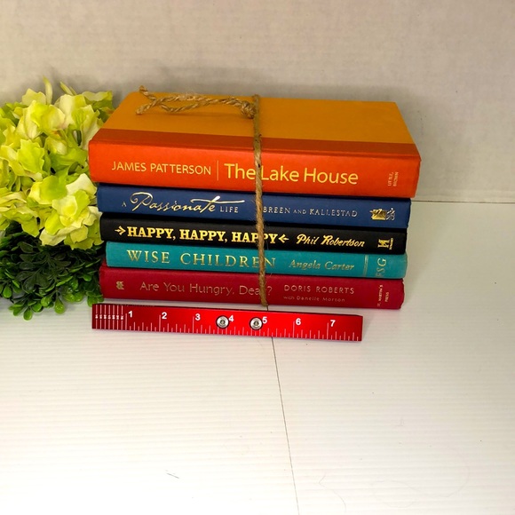 Lake House Theme, Rainbow, Color Coded, Stack of Books, Modern Decor, Colorful - Picture 2 of 5